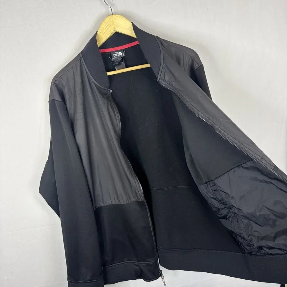 The North Face Men’s XXL Full Zip Hybrid Jacket Black Bomber Style‎